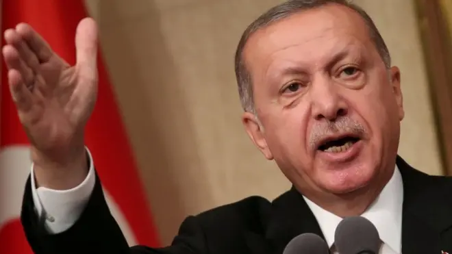Erdogan ayaa Maraykanka ku eedeeyay dhabar ka toogasho