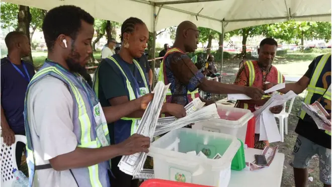 Counting and sorting of governor and states assembly election for Nigeria