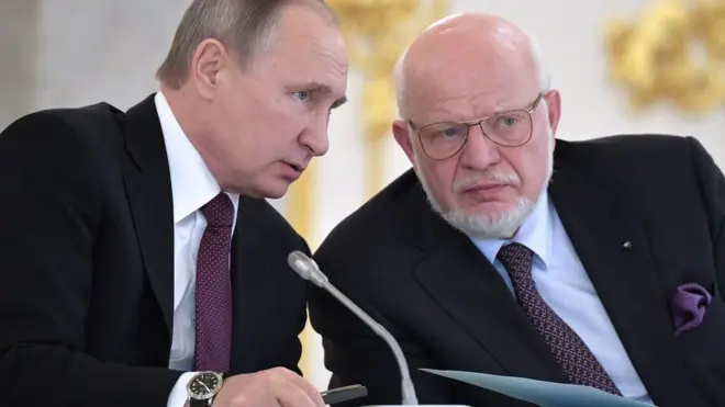 Владимир Путин и Михаил Федотов на заседании СПЧ. 2016 год