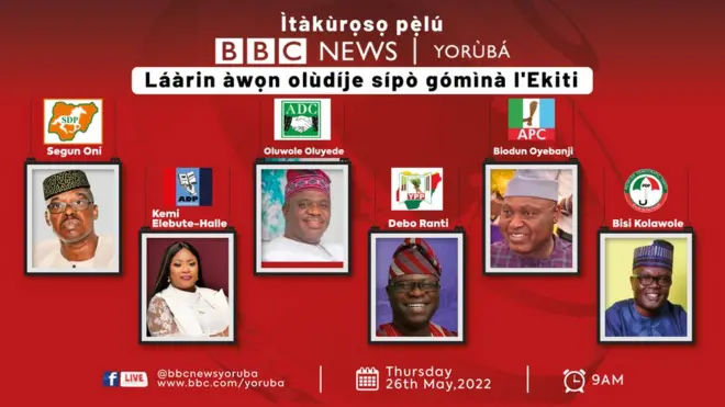Awọn oludije ti yoo kopa nibi itakurọsọ BBC Yoruba