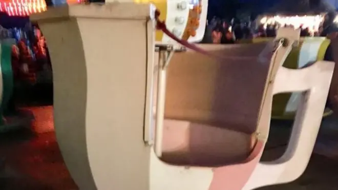 The teacup came away from the ride "injuring three girls"