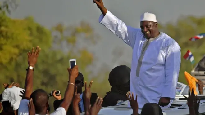 Adama Barrow replace Yahya Jammeh wey rule for 23 years.
