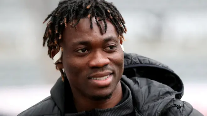 كريستيان أتسو عندما كان يلعب في صفوف نيوكاسل يونايتد في الدوري الانجليزي. 25 يناير/كانون الثاني 2020.