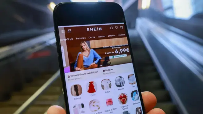 Shein網頁界面