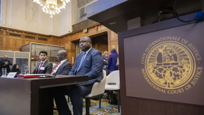 جلسة من جلسات محكمة العدل الدولية في لاهاي