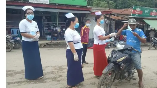 စစ်တပ်က အာဏာမသိမ်းမီ ကိုဗစ်ကာကွယ်ရေး ပညာပေးလုပ်ငန်းဆောင်ရွှက်နေစဥ်