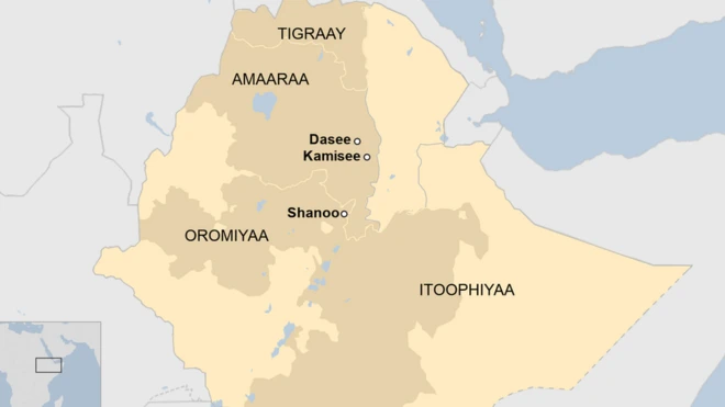 Kaartaa magaalaa Shanoo