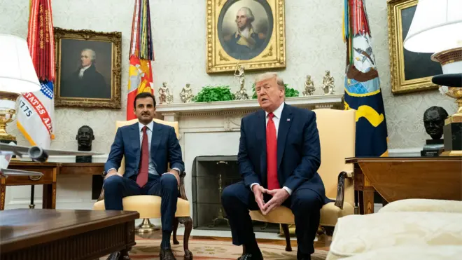 الرئيس الأمريكي وأمير قطر