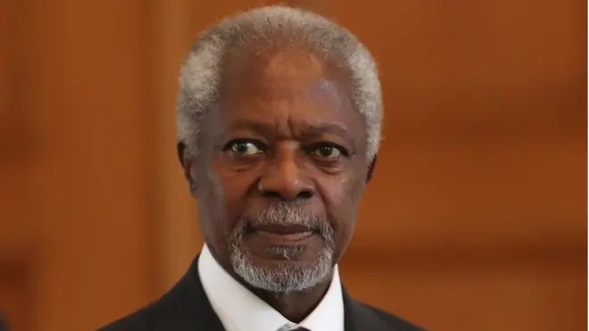 Kofi Annan bụ onye isiojii Afrịka mbụ rụrụ ọrụ dịka onyeisi otu UN