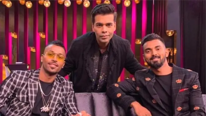 हार्दिक पंड्या, करण जौहर और केएल राहुल