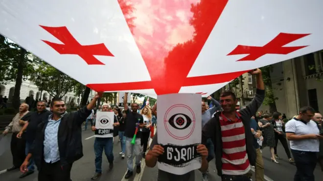 Антиправительственные протесты в Тбилиси в июне 2019 года