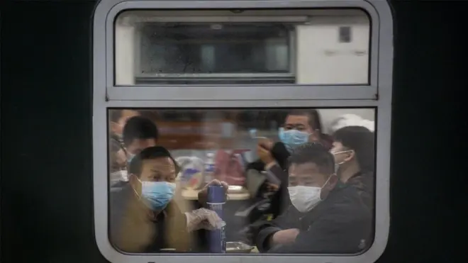 Train operation while the train from Xi'an to Guangzhou stops in Wuhan on April 8,2020 in Wuhan, Hubei Province, China. The Chinese government lifted travel restrictions from April 8, after almost 11 weeks of lockdown to stem the spread of COVID-19