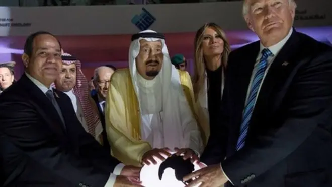 美国总统特朗普两周前在沙特会晤了埃及总统塞西与沙特国王萨勒曼。