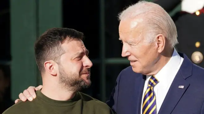 Zelensky e Biden se encontraram na Casa Branca, nos EUA, nesta quarta-feira