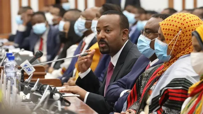 ቀዳማይ ሚኒስተር ኣብይ ኣሕመድ ኣብ ኣኼባ ቤት ምኽሪ