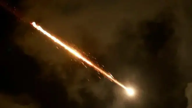 Іранська ракета над Тель-Авівом