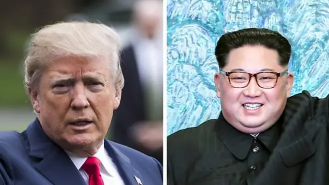Donald Trump wa Mraekani na Kim Jong-un wa raisi wa Korea ya Kaskazini