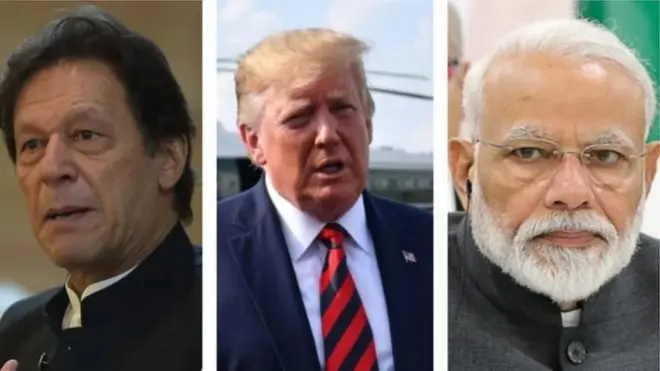 ډونلډ ټرمپ وايي، د هند له لومړي وزیر نریندرا مودي او د پاکستان له لومړي وزیر عمران خان سره خبرې کړي.