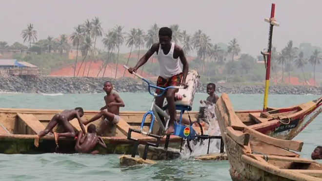 Water Bike in Ghana
