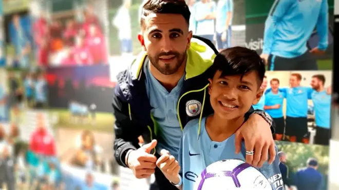 Saya senang dan gugup, kata Rizky saat bertemu Riyad Mahrez.