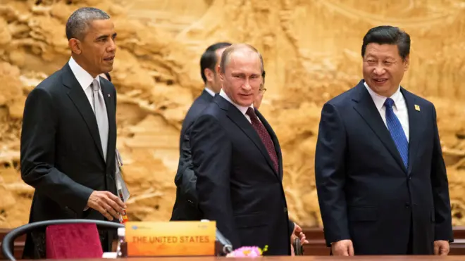 Barack Obama, Tập Cận Bình, Vladimir Putin năm 2014