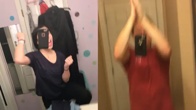 Usuarios de Twitter tomando fotos con las manos en el aire