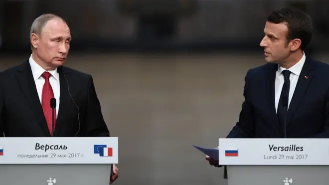 Макрон и Путин