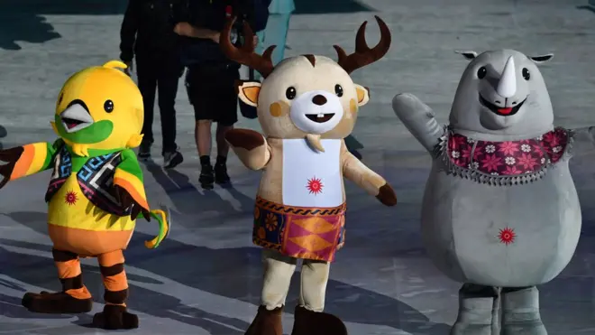 Tiga maskot Asian Games 2018.