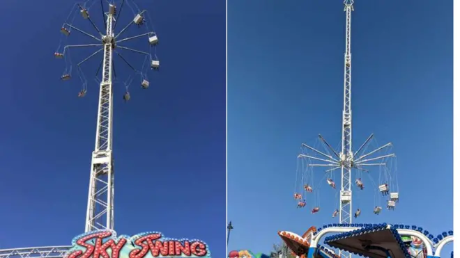 Passengers stranded on Sky Swing ride at Boston's May fair
