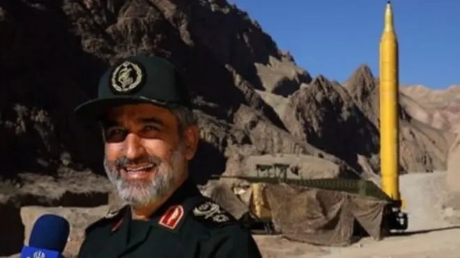 امیرعلی حاجی زاده فرمانده نیروی هوافضای سپاه پاسداران. ایران به فاصله کوتاهی پس از توافق برجام دست به آزمایش موشک بالستیک زد