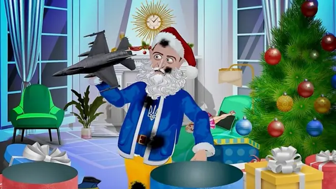 Зеленски као зликовац у мистериозном цртаном филму