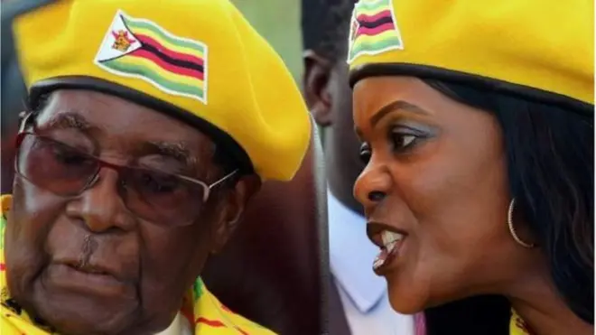 Robert Mugabe and Grace Mugabe