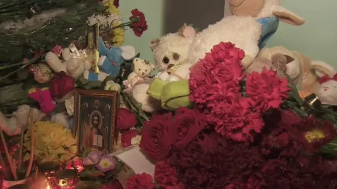 Flowers left for victims