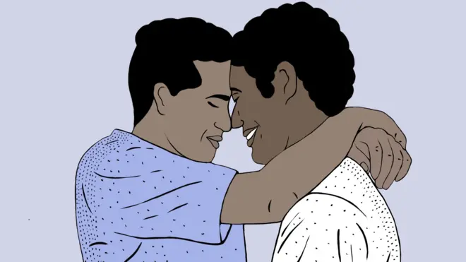 Mohamed fue sorprendido por la hermana de su novio, Ahmed, mientras la pareja se encontraba en una situación romántica.