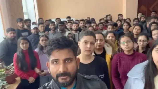 यूक्रेन के सूमी में फंसे भारतीय छात्र