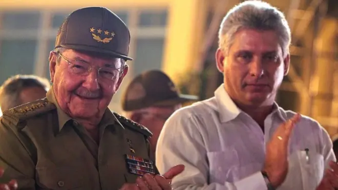 రౌల్ క్యాస్ట్రోతో మిగెల్ డియాజ్