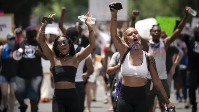 Protestors in Washington D.C, US