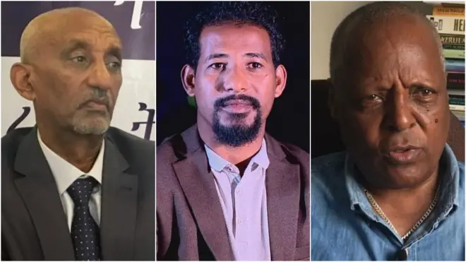 አረጋዊ በርሄ (ዶ/ር)፣ አቶ ጣሂር መሐመድ እና መረራ ጉዲና (ፕሮፌ.)