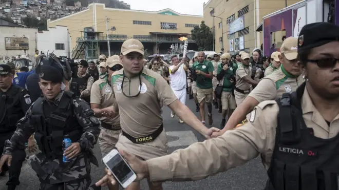 Rio'da olimpiyat meşalesi