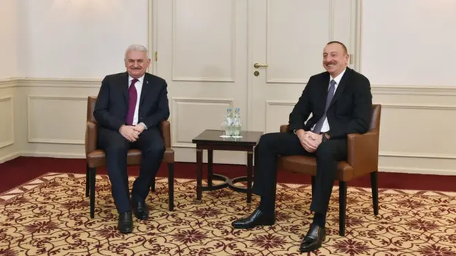 Bu gün Prezident Əliyevin ilk görüşü Türkiyə baş naziri Binali Yıldırımla olub