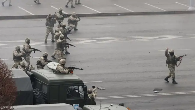 Kazakh troops