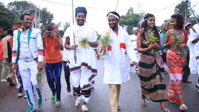 የኢሬቻ በዓል ተሳታፊዎች