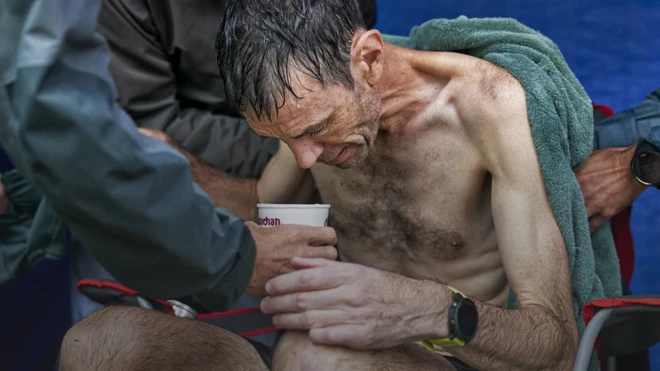 Will Hayward - exhausted - during the 2019 race