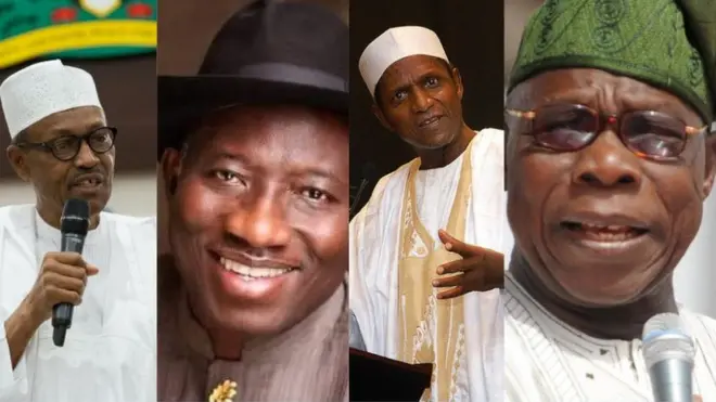 Aworan awọn aarẹ Naijiria to jẹ kọja lati igba taa bẹrẹ ijọba alagbada