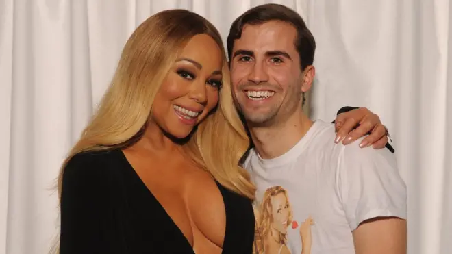 Mariah Carey with fan Jeffrey Ingold