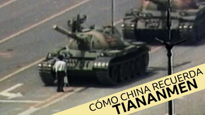 El hombre frente a un tanque en Tiananmen