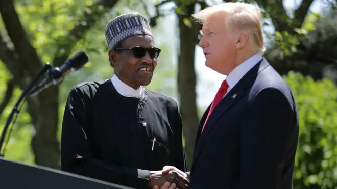 Trump toro Buhari maka agha o na-ebuso ndị na-eme mpụ na mmerụaka na Naịjirịa.