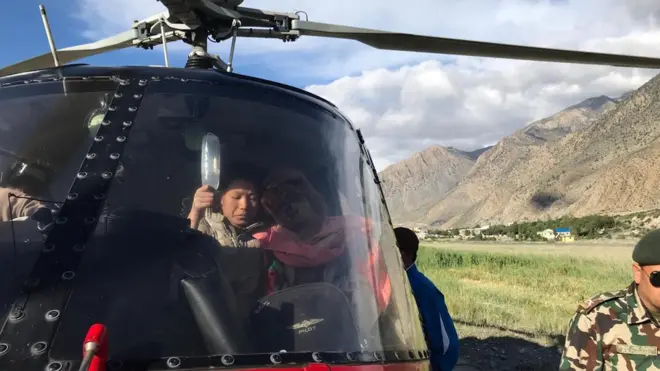 मुस्ताङ टिपर दुर्घटना, घाइतेको उद्धार