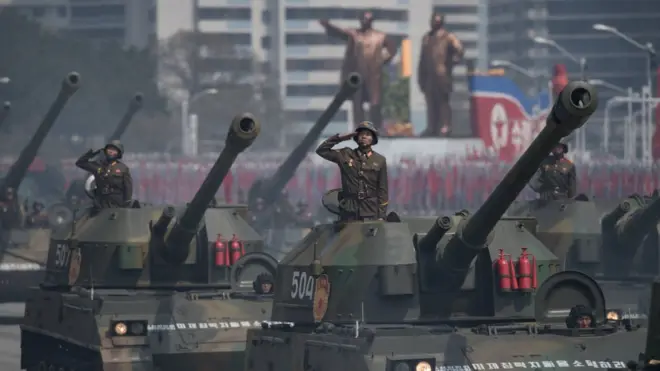 Військовий парад у КНДР у квітні 2017 року
