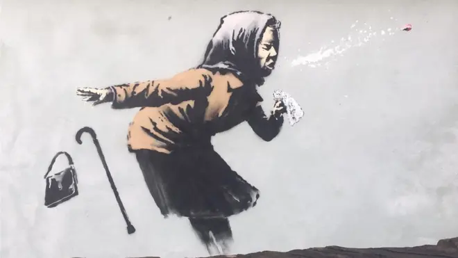 It was claimed by Banksy on Instagram shortly after it appeared